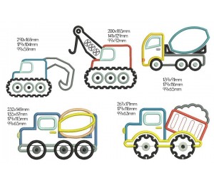 Stickdatei - Baustelle Satin